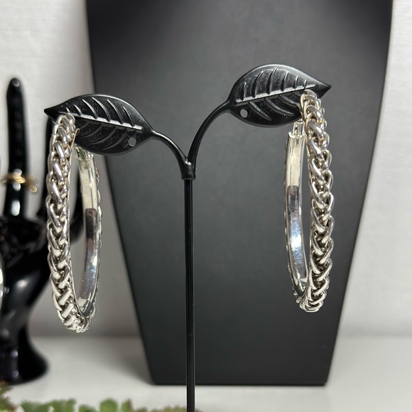 Textured Full Hoop Earrings - Picture 1 of 5